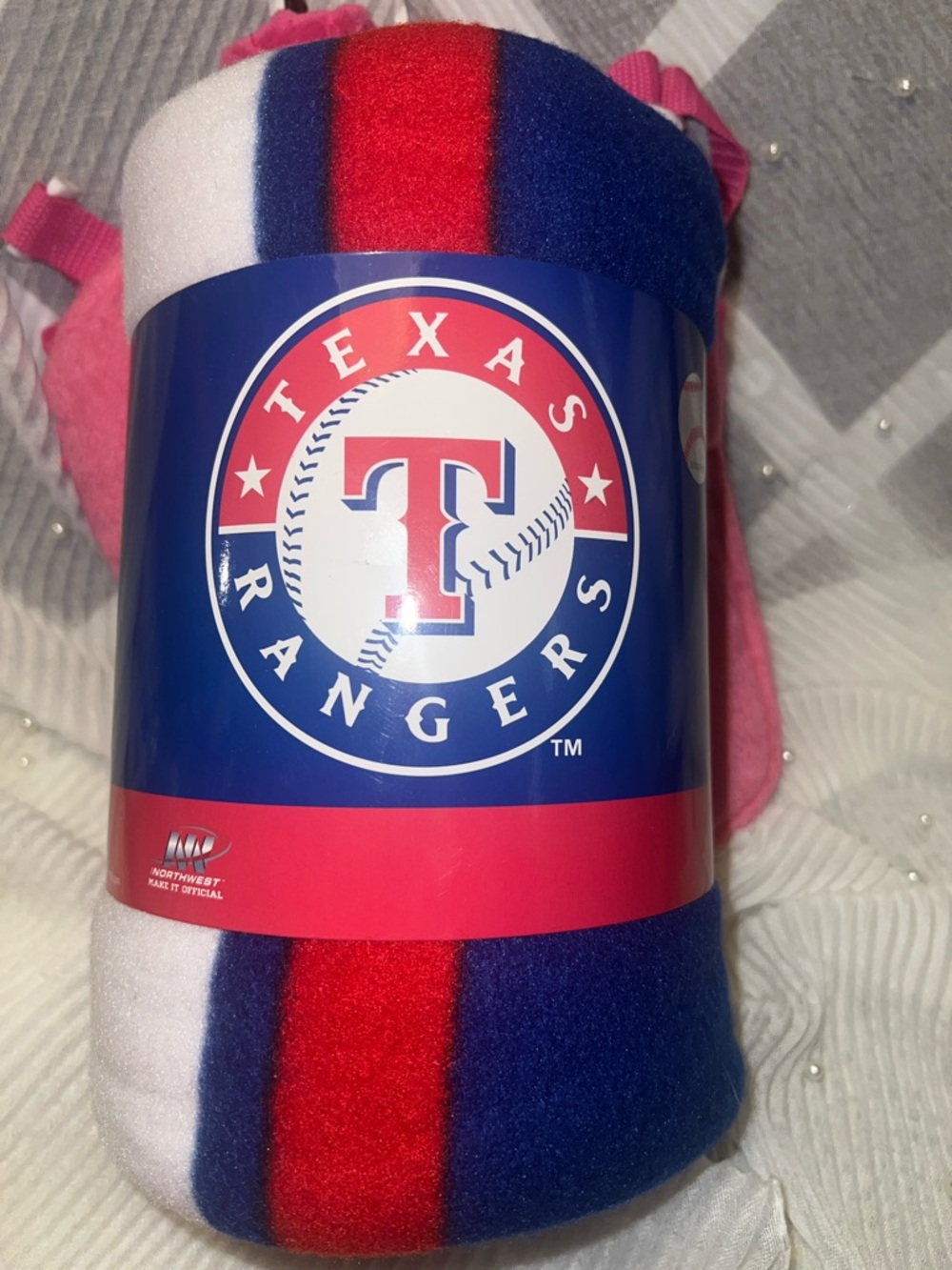 Texas rangers Red/Blue/White Fleece Throw Blanket